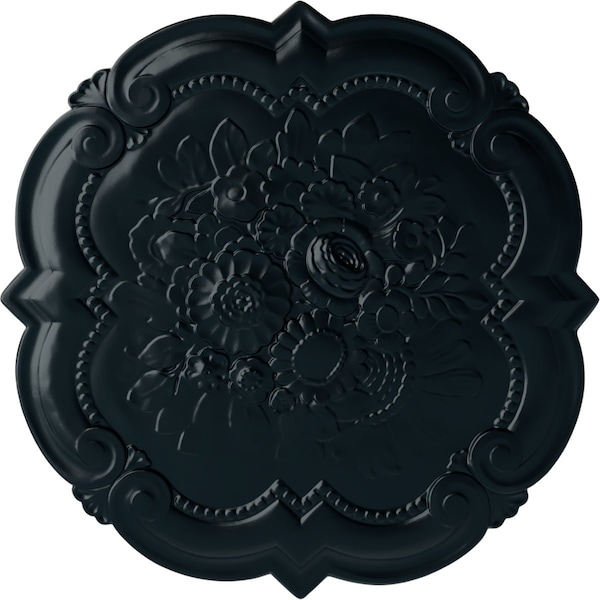 Ekena Millwork Victorian Ceiling Medallion, Hand-Painted Night Shade, 24 3/8"OD x 1"P CM24VINSF - main